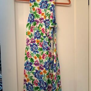 For Love And Lemons Floral Mini Dress - Blue, Purple, Green, Orange